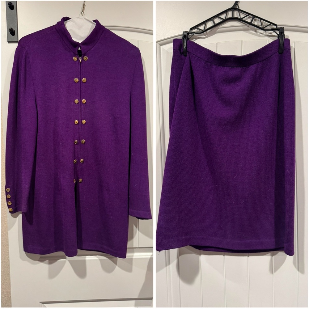 St John Knit Purple Suit